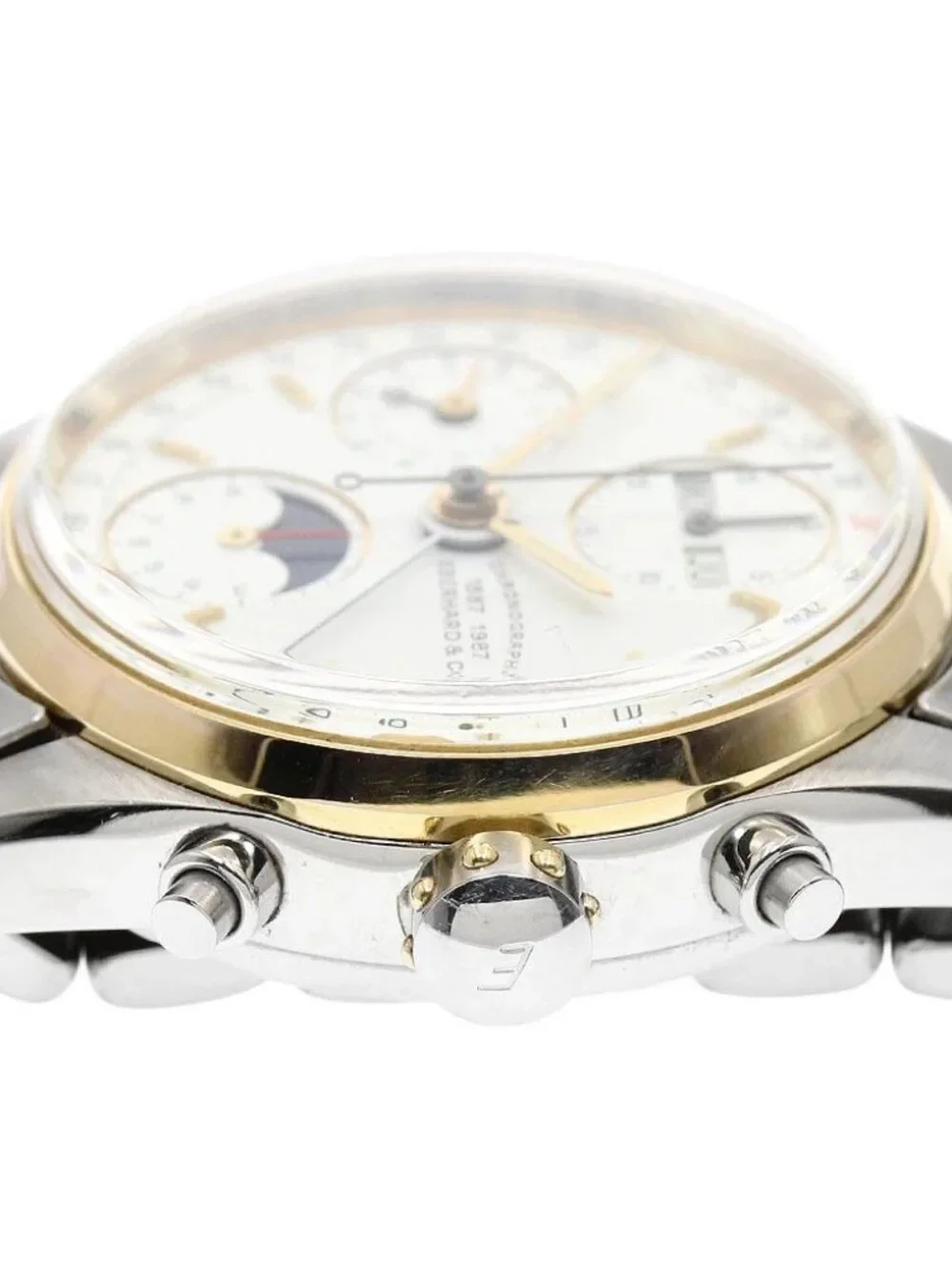EBERHARD 32012 Triple calendar chronograph white Dial Automatic Men's_957191